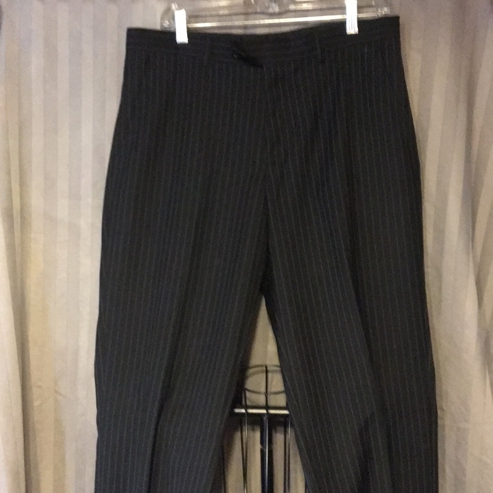 Woman pin striped pants